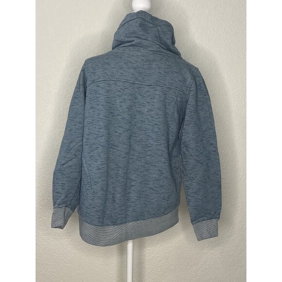 Women’s Columbia Sweatshirt High Neck Collar With Drawstrings Sz S Blue - Picture 6 of 9